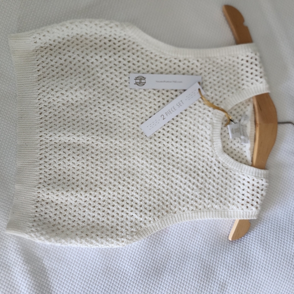 House of Harlow 1960 Ivory Knit Sweater Crochet Pant Set - Picture 8 of 16